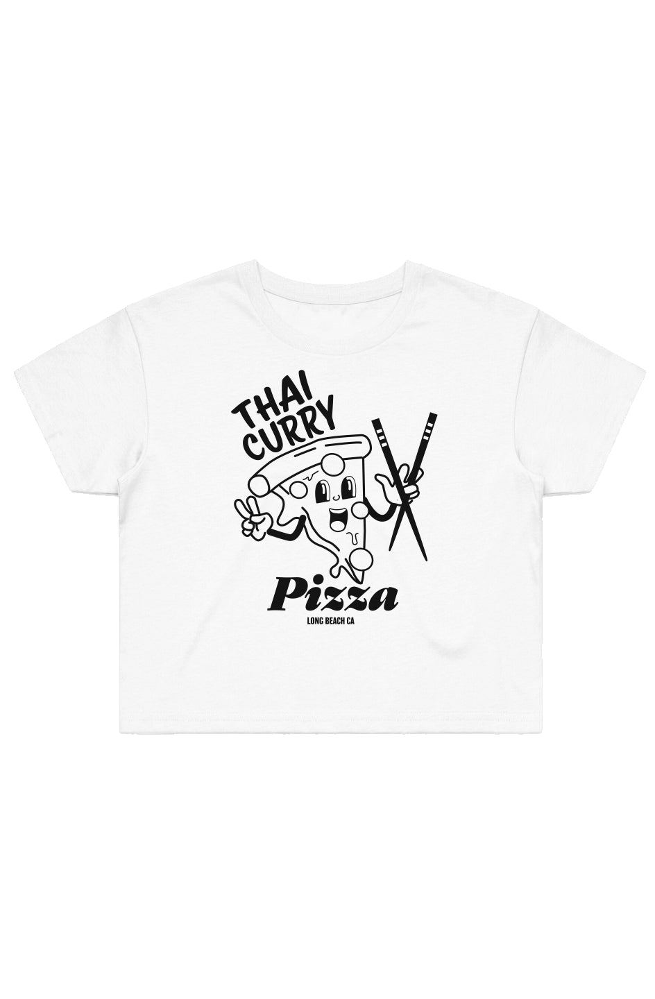 Womens Thai Curry Pizza Cropped T-Shirt