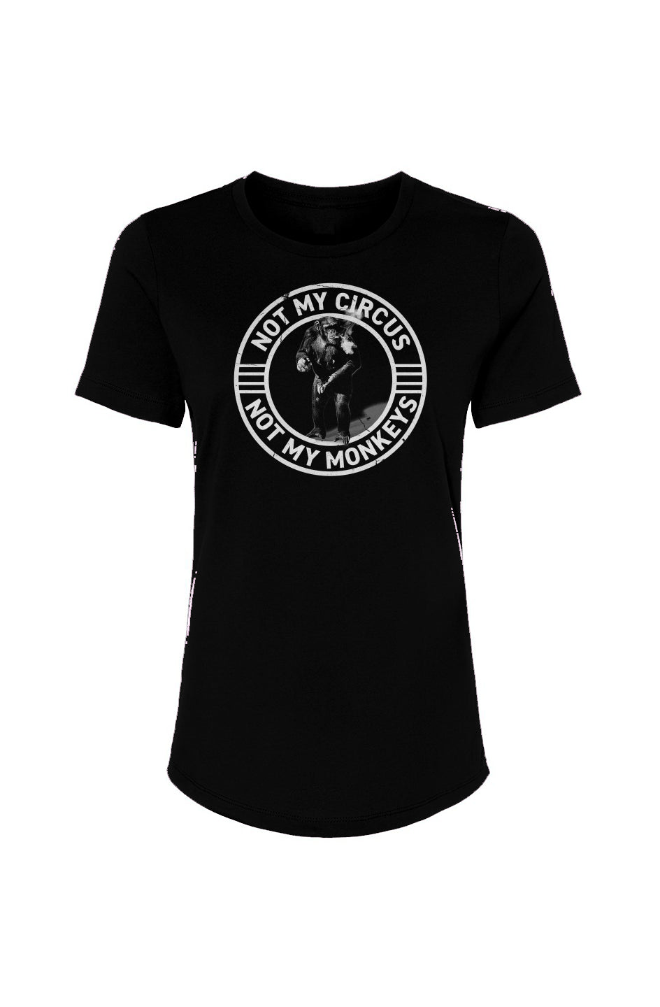 Women’s Smoking Monkey Circus Adult T-Shirt