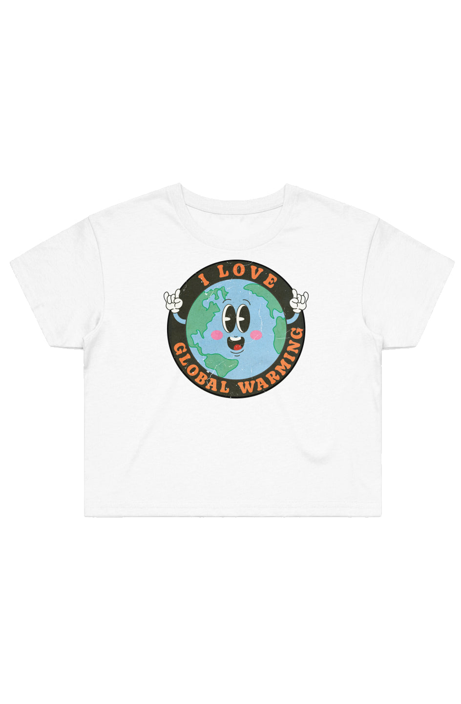 Womens Global Warming Adult Crop T-Shirt