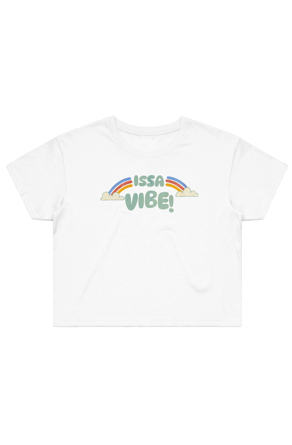Womens Good Vibes Adult Crop T-Shirt