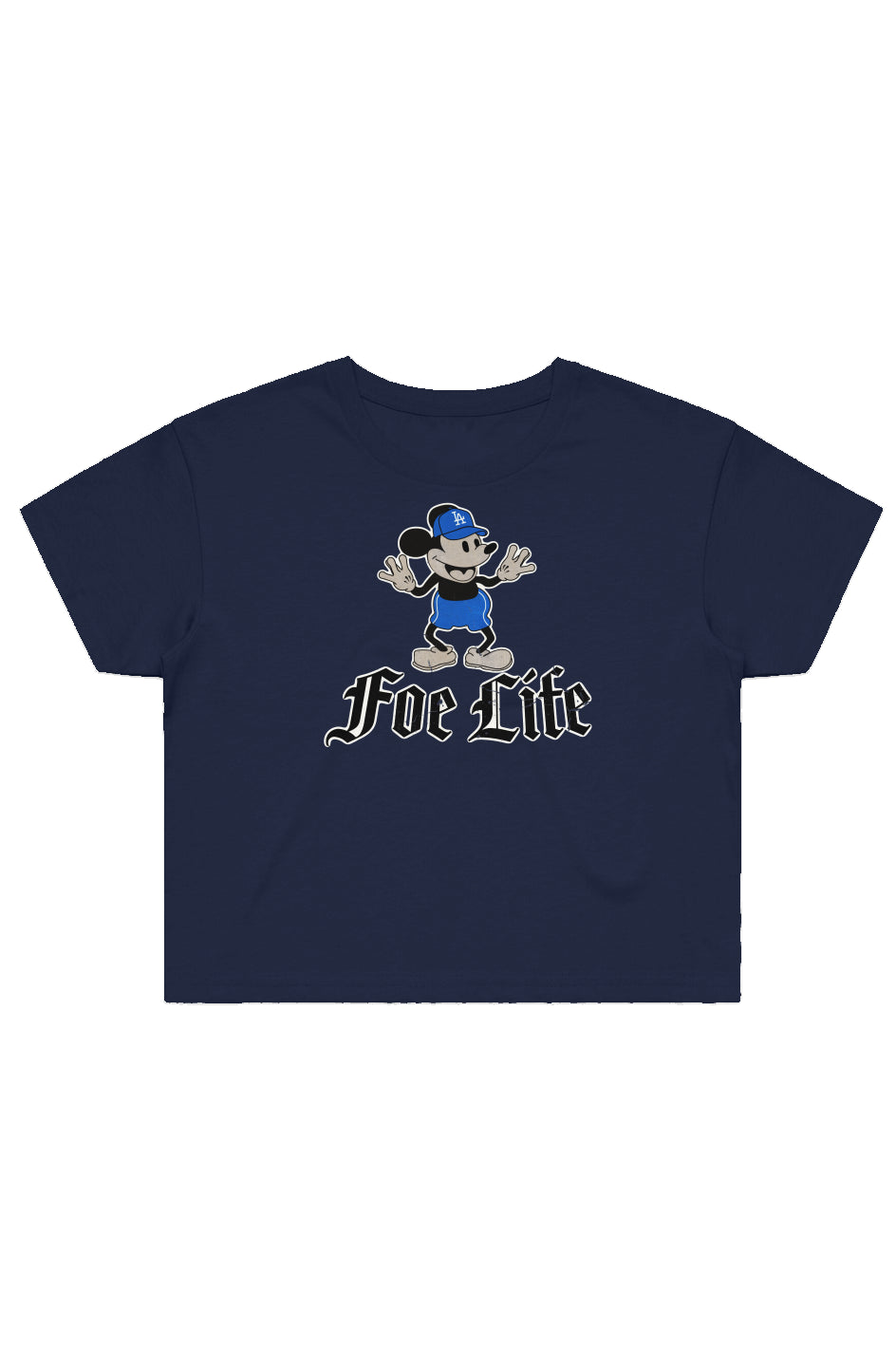Womens Mouse Foe Life Adult Crop T-Shirt