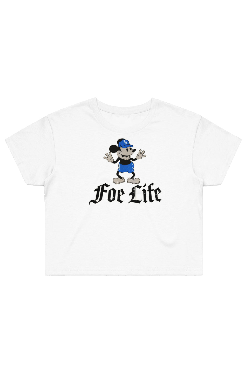 Womens Mouse Foe Life Adult Crop T-Shirt