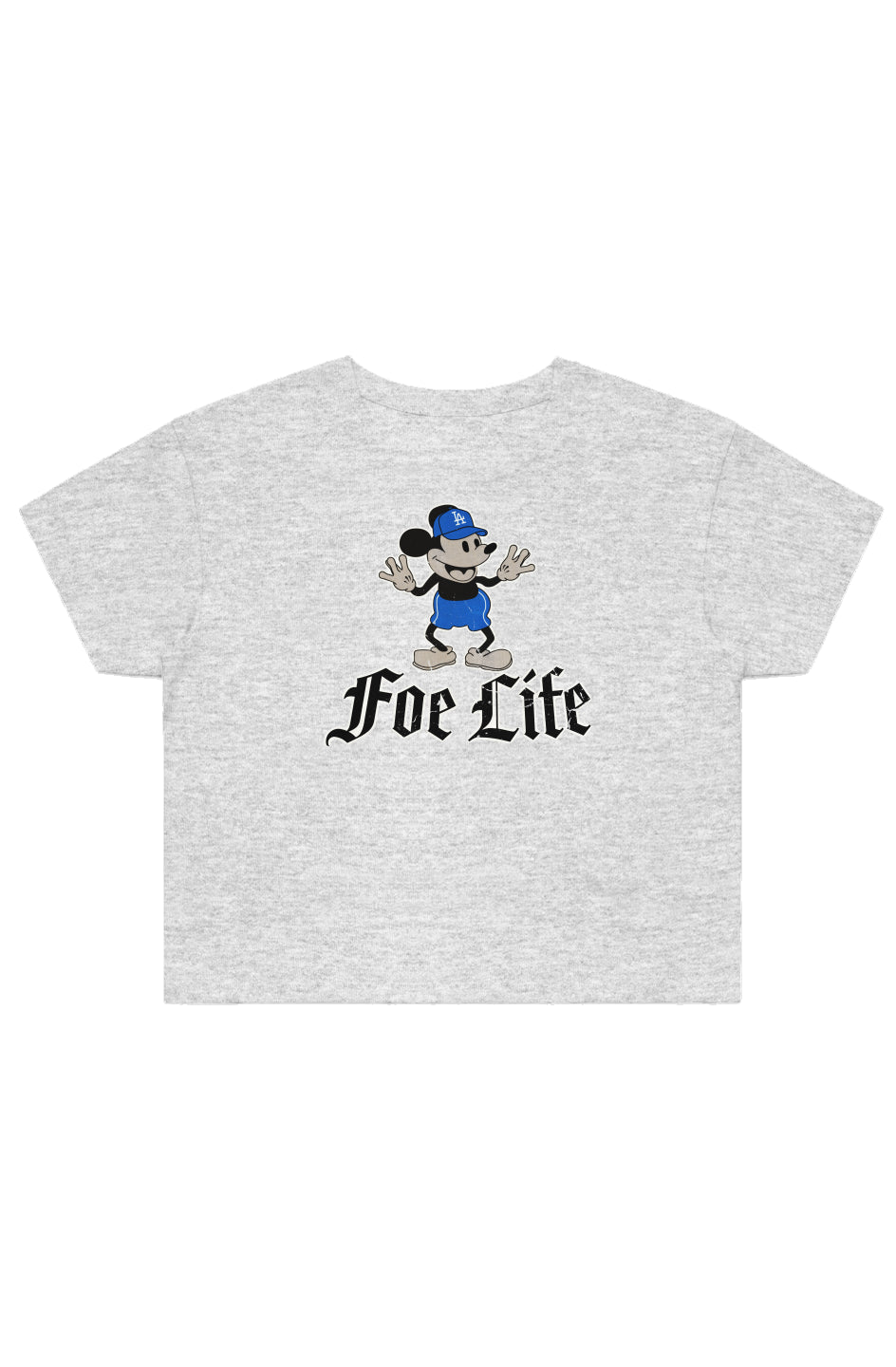 Womens Mouse Foe Life Adult Crop T-Shirt