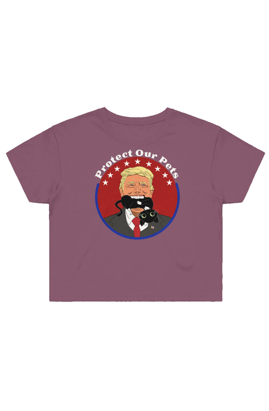 Womens Protect Our Pets Adult Crop T-Shirt