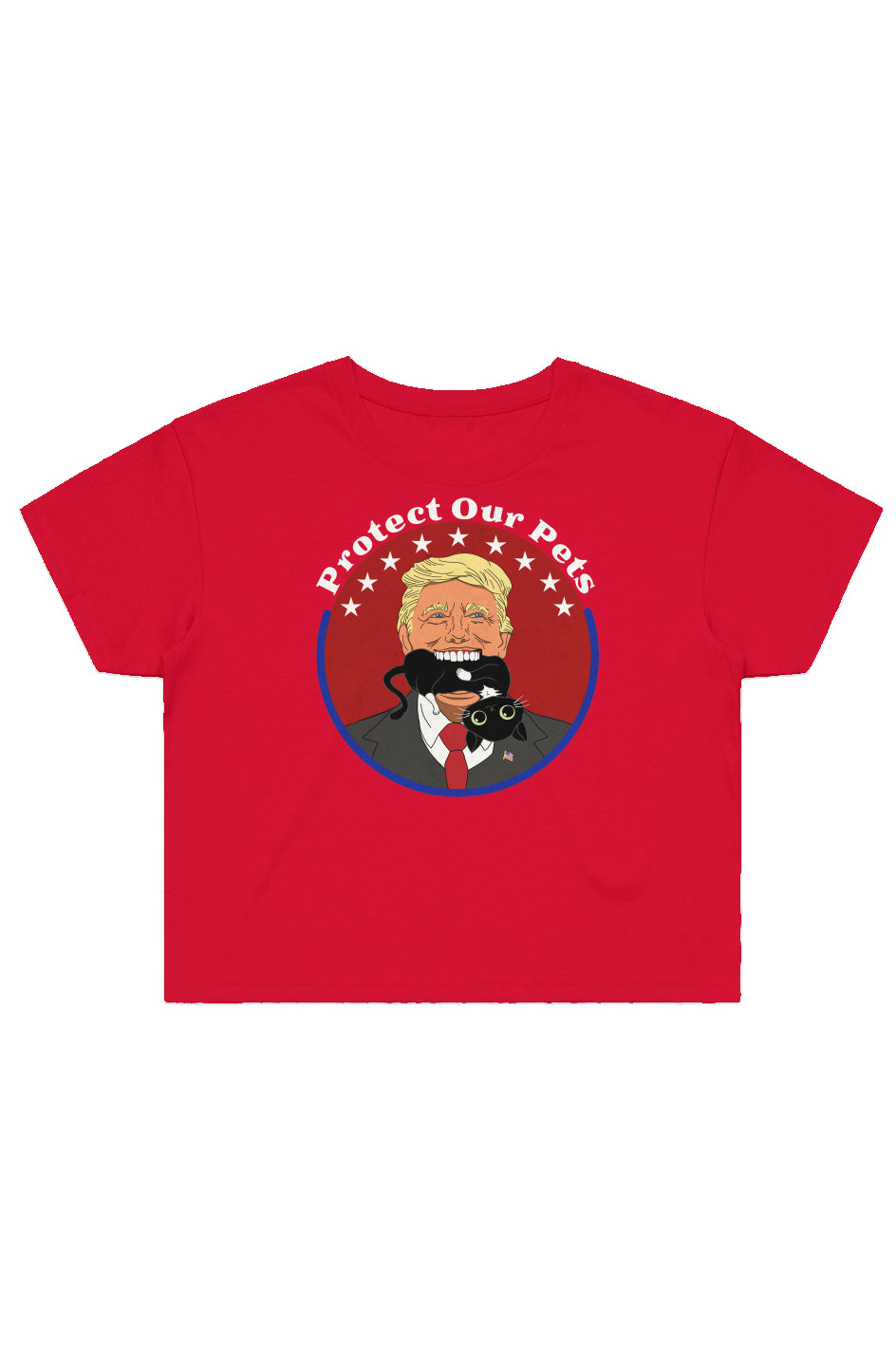 Womens Protect Our Pets Adult Crop T-Shirt