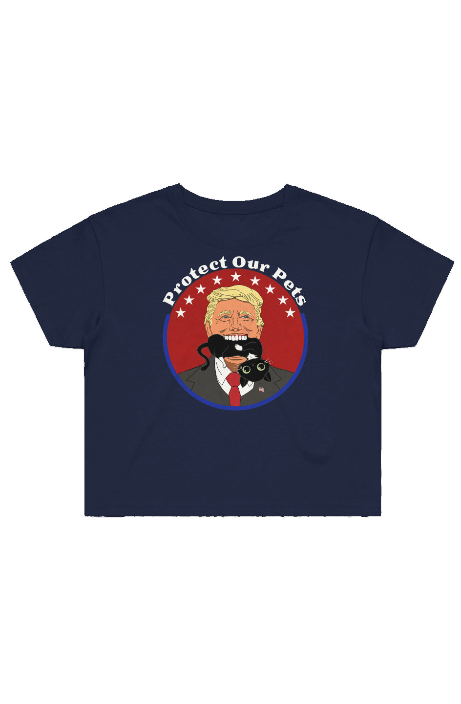 Womens Protect Our Pets Adult Crop T-Shirt