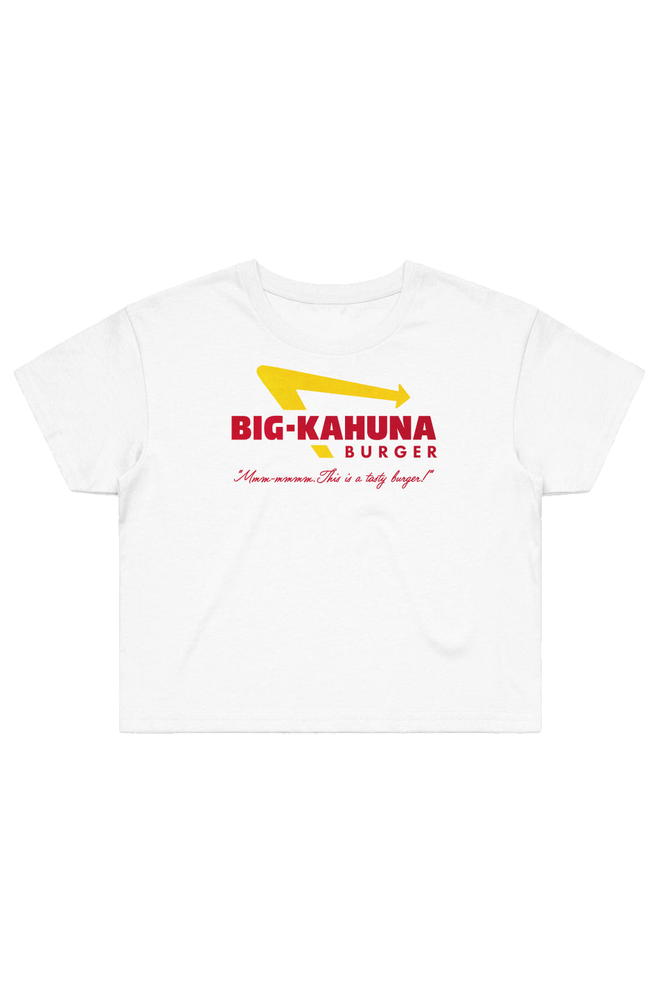 Womens Big Kahuna Burger Adult Crop T-Shirt