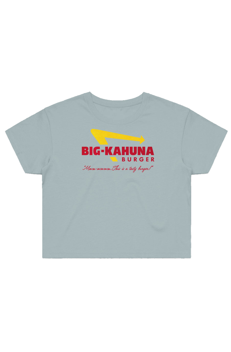 Womens Big Kahuna Burger Adult Crop T-Shirt