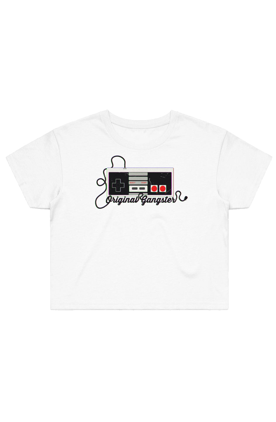 Womens Original Gangster Gaming Adult Crop T-Shirt