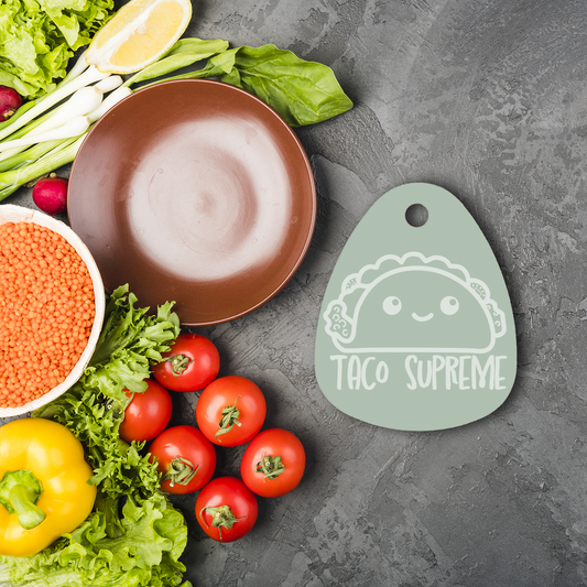 Taco Supreme Glass Cutting Board